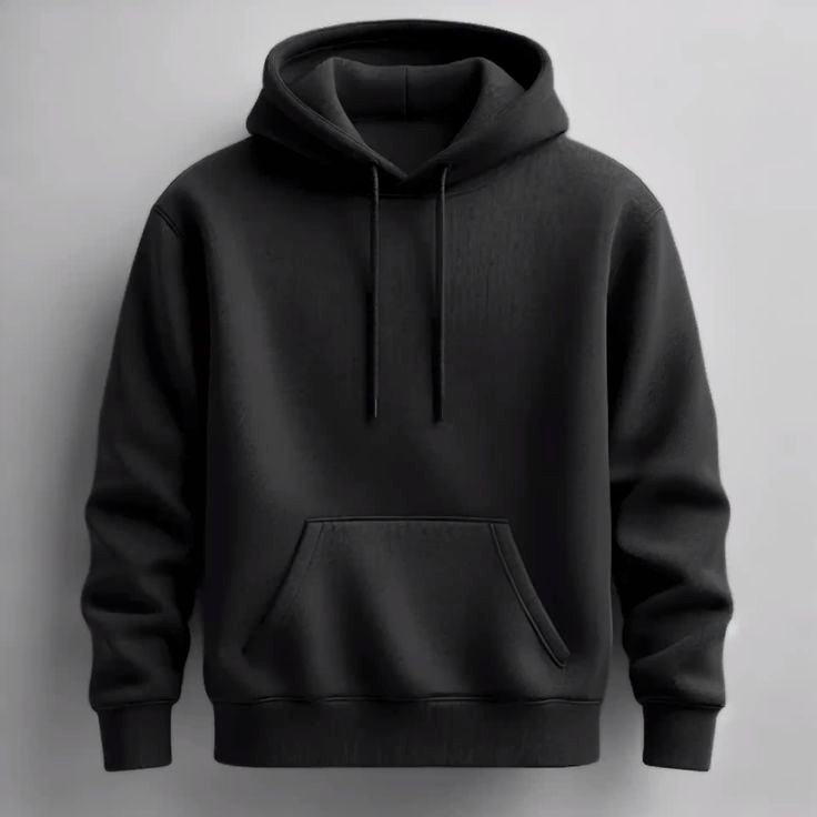 Black Spun Fleece Hoodie